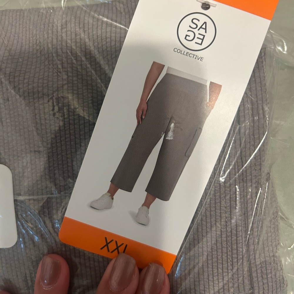 SADE Collective Gray Wide Leg Pants